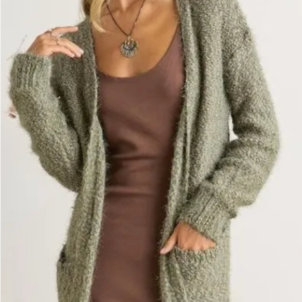 ADORA Olive Green Women's Cardigan